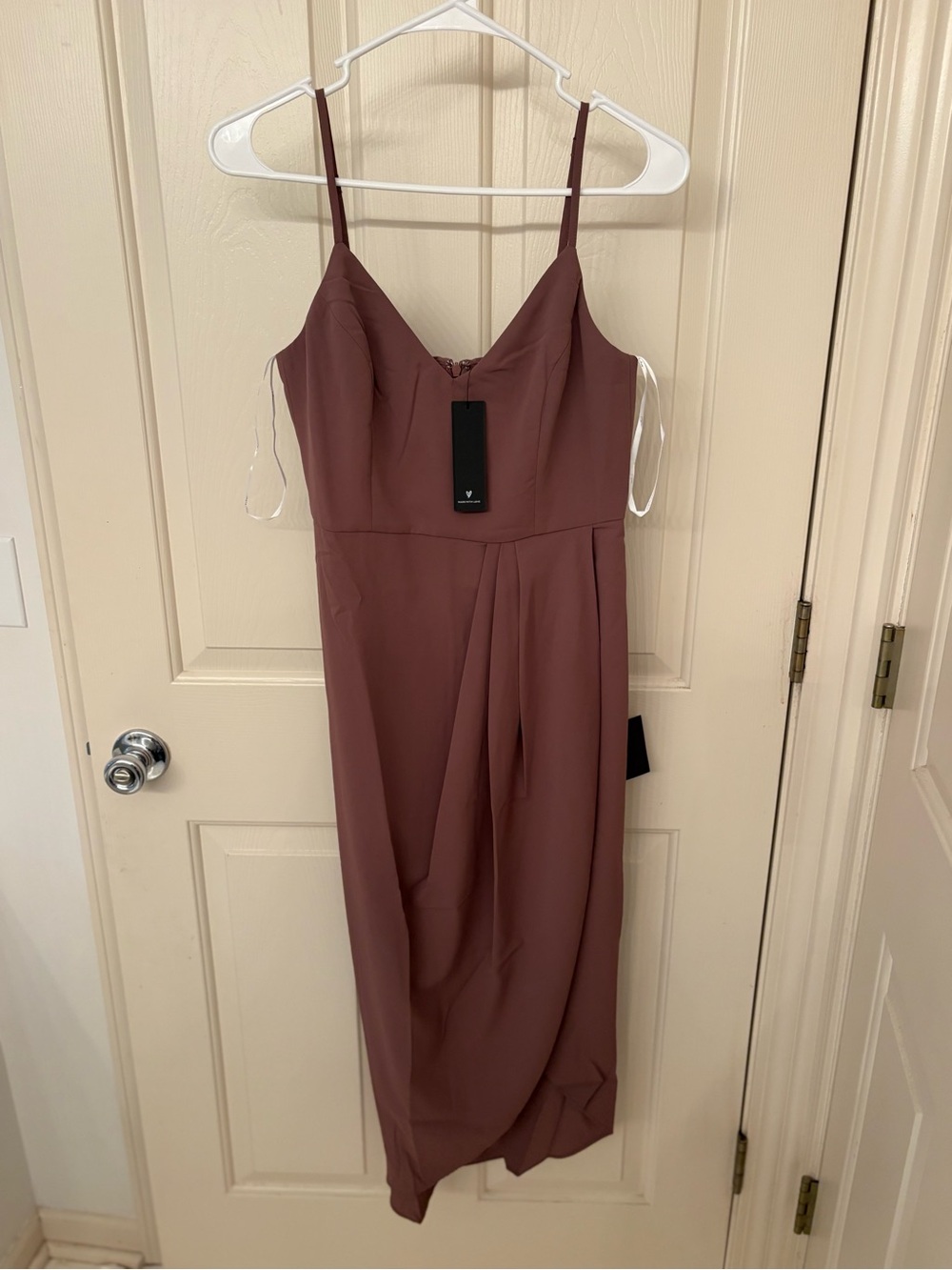 Lulu's Mauve Spaghetti Strap Midi Dress